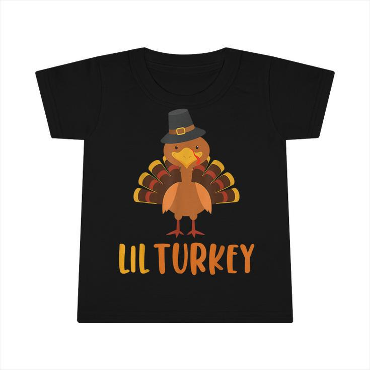 Thanksgiving Kids Cute Lil Turkey Toddler Boys Thanksgiving  Infant Tshirt