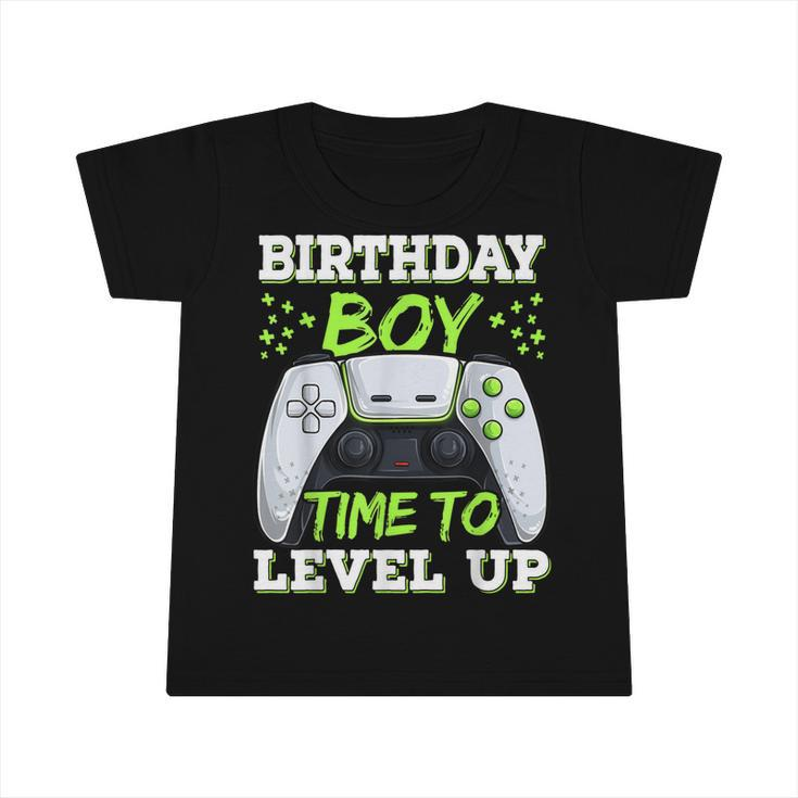 Time To Level Up  For Boys Gamer Birthday Boy  Infant Tshirt