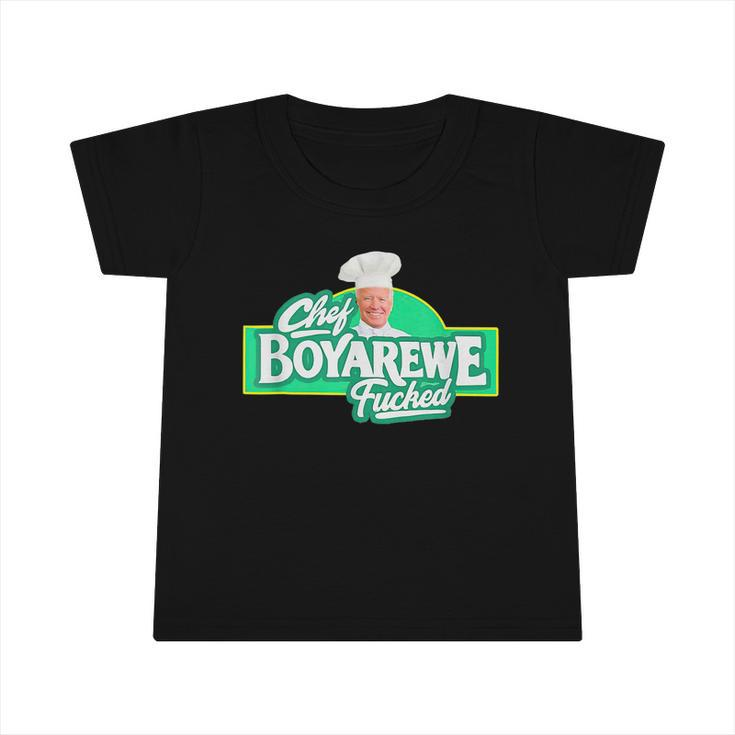Vintage Chef Art Boyardee Anti Joe Biden Graphic Design Printed Casual Daily Basic Infant Tshirt