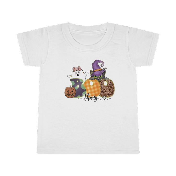 Boo Thang Boo Crew Cat Witch Funny Halloween Infant Tshirt
