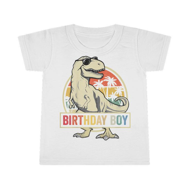 Kids Birthday Boy Dino T Rex Dinosaur Boys Matching Family  Infant Tshirt