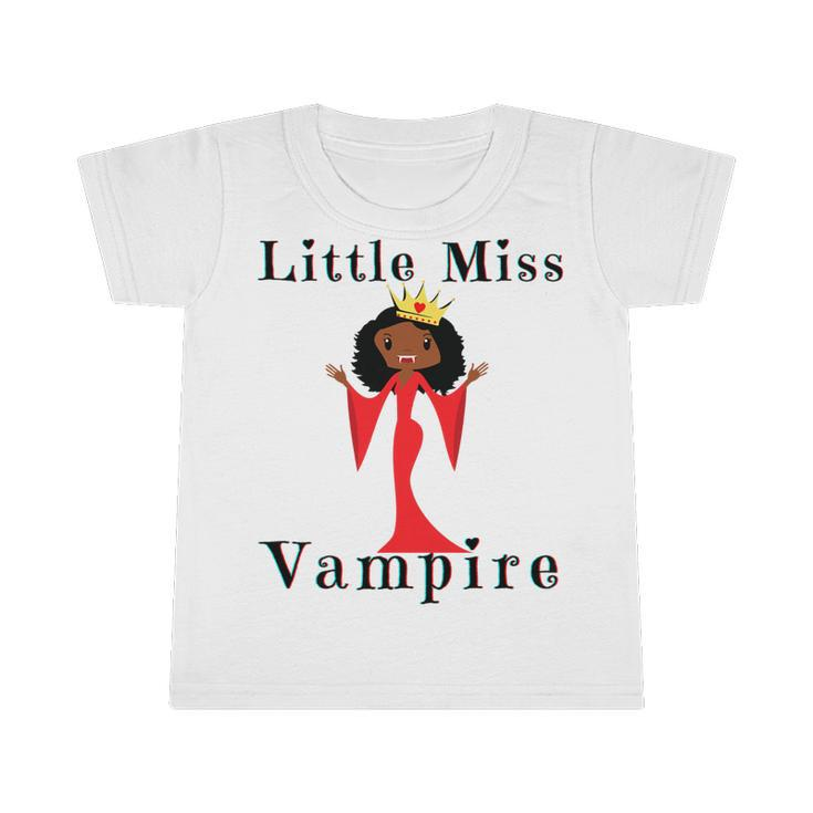 Kids Little Miss Vampire Black Girl Magic Funny Brown Skin Girls   Infant Tshirt