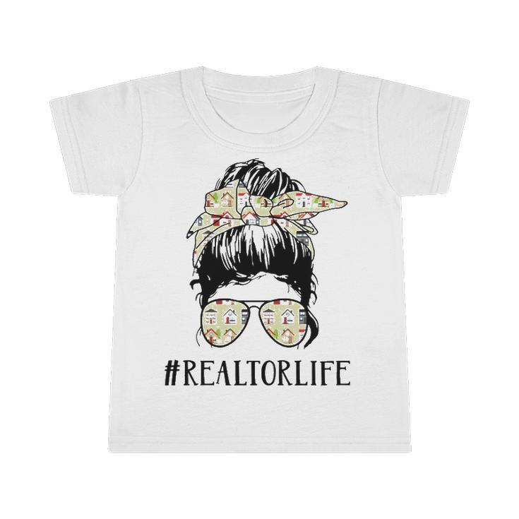Realtor Life Messy Bun Girl  Infant Tshirt