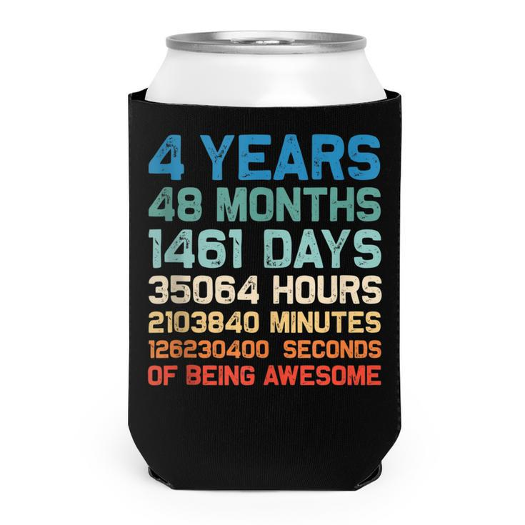4Th Birthday 4 Years Of Being Awesome Wedding Anniversary  V2 Can Cooler