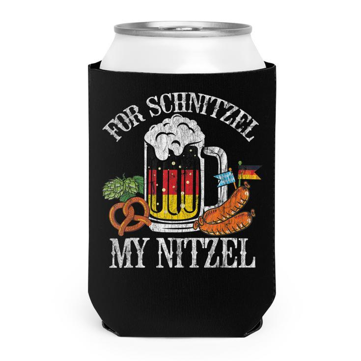 For Schnitzel My Nitzel Funny Oktoberfest German Beer Wurst  Can Cooler