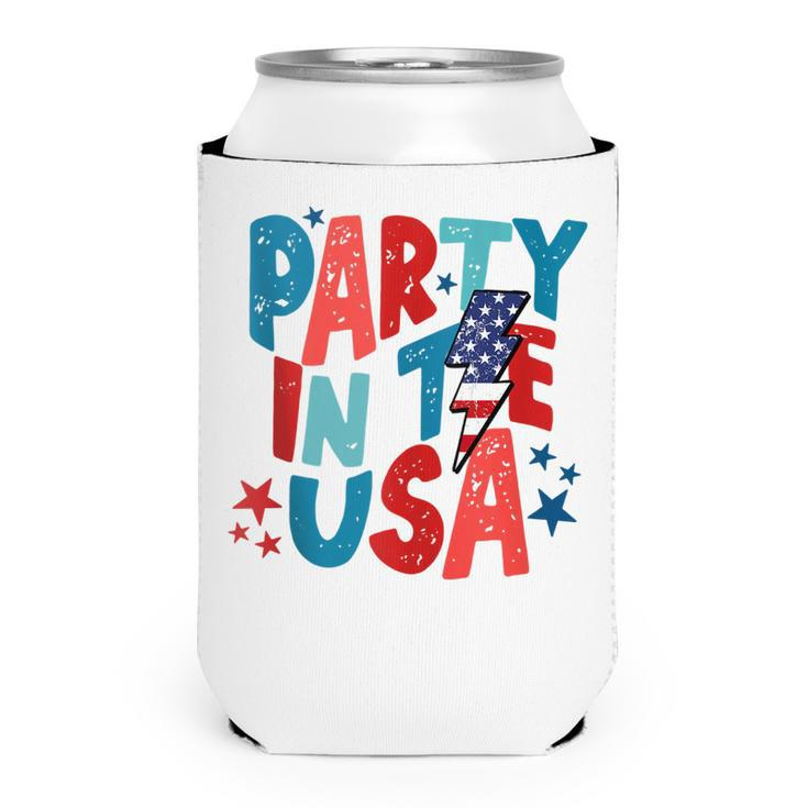 Party In The Usa Funny 4Th Of July American Flag  Can Cooler