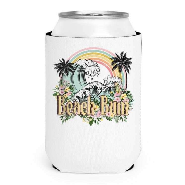 Vintage Retro Beach Bum Tropical Summer Vacation Gifts  Can Cooler