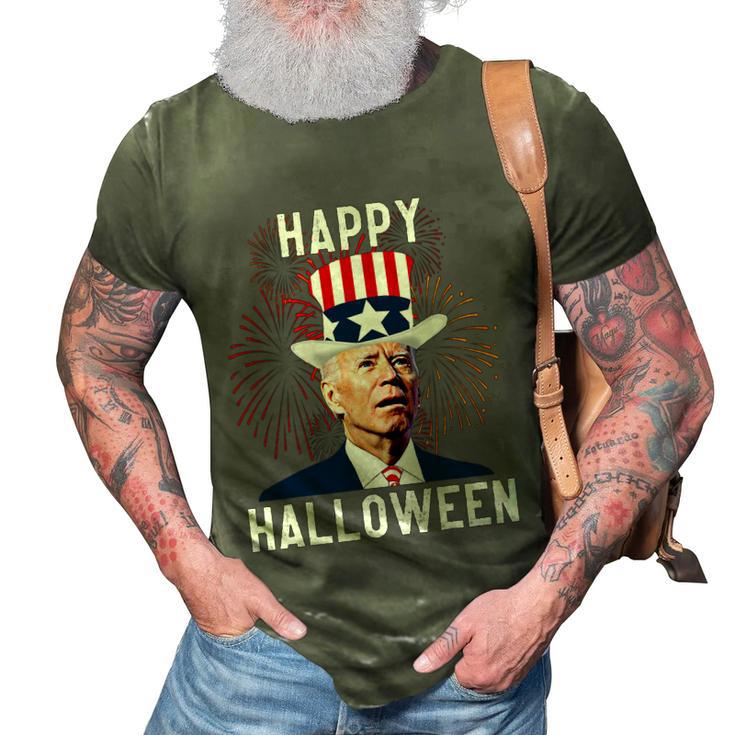 Funny Joe Biden Happy Halloween For Fourth Of July V2 3D Print Casual Tshirt