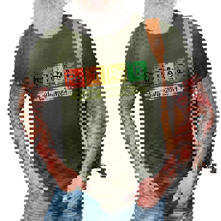 Retirement Periodic Table Retired Teacher Periodic Table Elements Graphic Design Printed Casual Daily Basic 3D Print Casual Tshirt