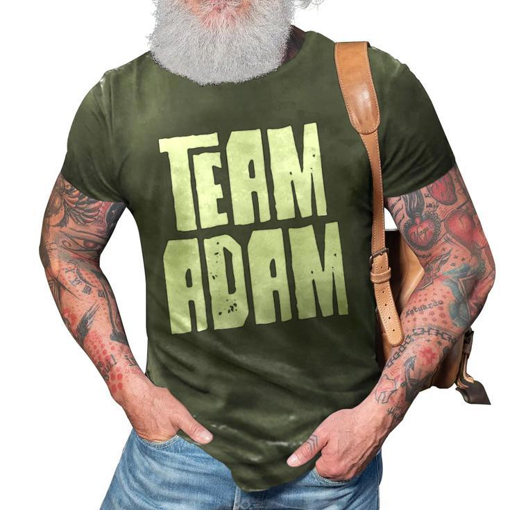 Team Adam Son Dad Mom Husband Grandson Sports Family Group 3D Print Casual Tshirt