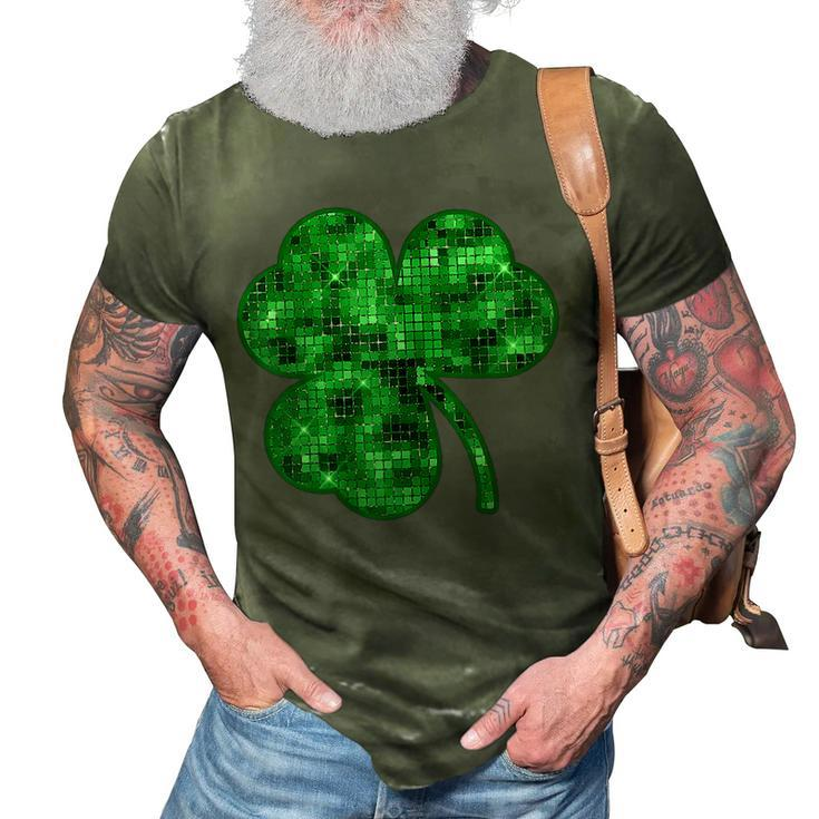 Womens St Patricks Day Shamrock Lucky Green 3D Print Casual Tshirt