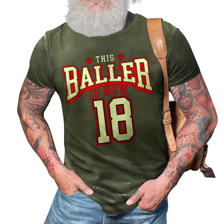 18Th Birthday Basketball Lover 18 Years Old Bday  3D Print Casual Tshirt