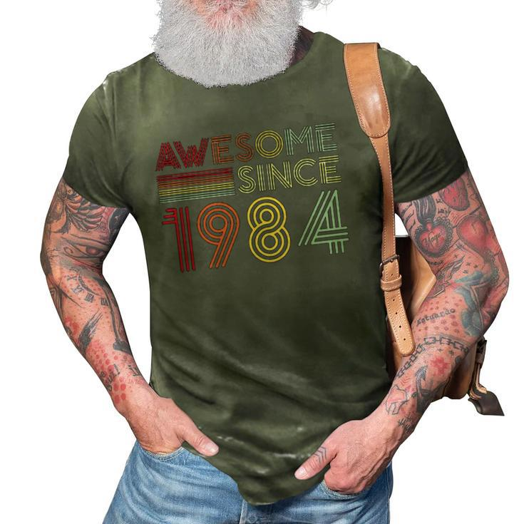38Th Birthday 1984 Made In 1984 Awesome Since 1984 Birthday Gift 3D Print Casual Tshirt