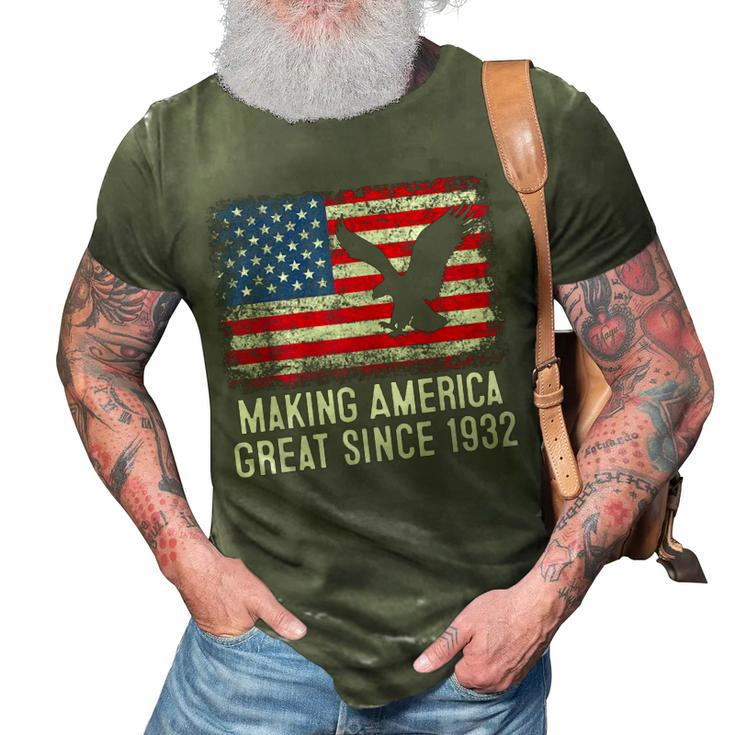 90Th BirthdayMaking America Great Since 1932  3D Print Casual Tshirt