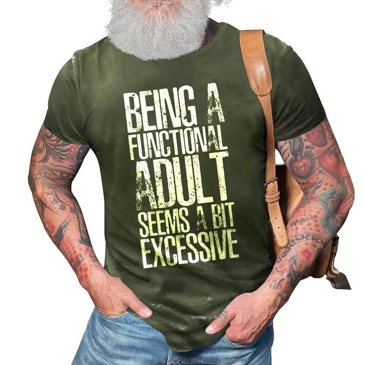 Adult-Ish Adulting | 18Th Birthday Gifts | Funny Sarcastic  3D Print Casual Tshirt