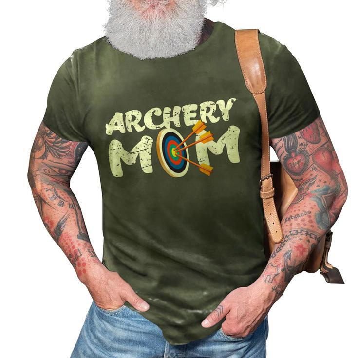Archery Mom Archer Arrow Bow Target Funny 3D Print Casual Tshirt