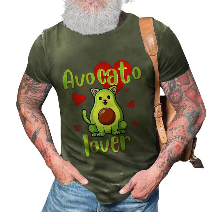 Avocato Avocado Cat Mom Cat Dad Lover Funny Cute Graphic Design Printed Casual Daily Basic 3D Print Casual Tshirt
