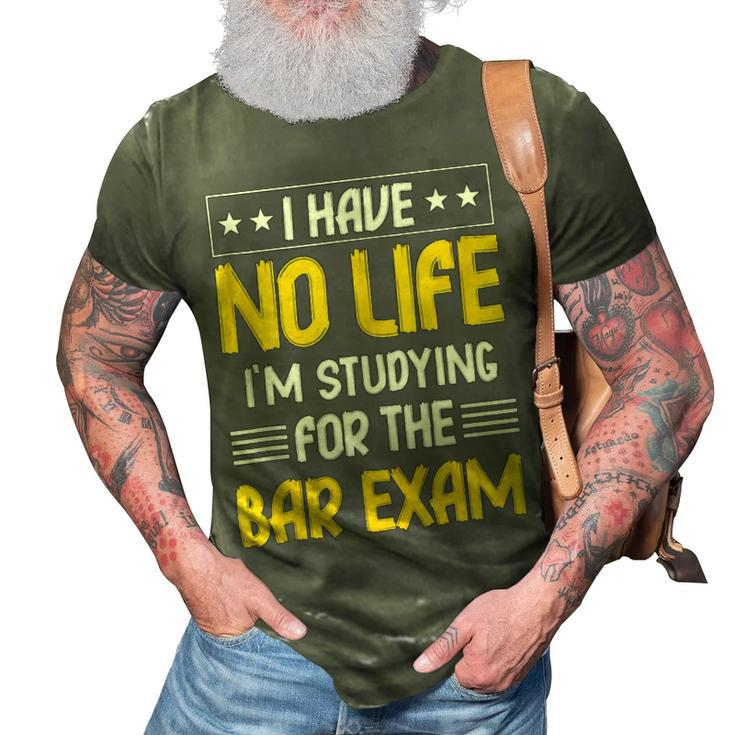 Bar Exam  Funny Law School Graduate Graduation Gifts  3D Print Casual Tshirt