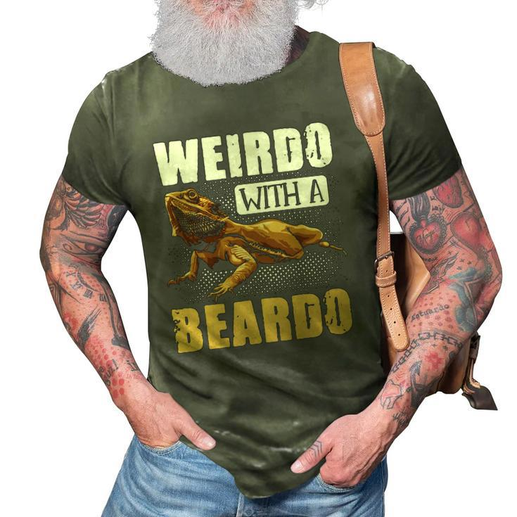 Bearded Dragon Weirdo With A Beardo Reptiles 3D Print Casual Tshirt