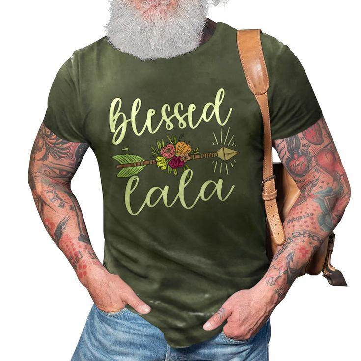 Blessed Lala Grandmother Appreciation Lala Grandma 3D Print Casual Tshirt