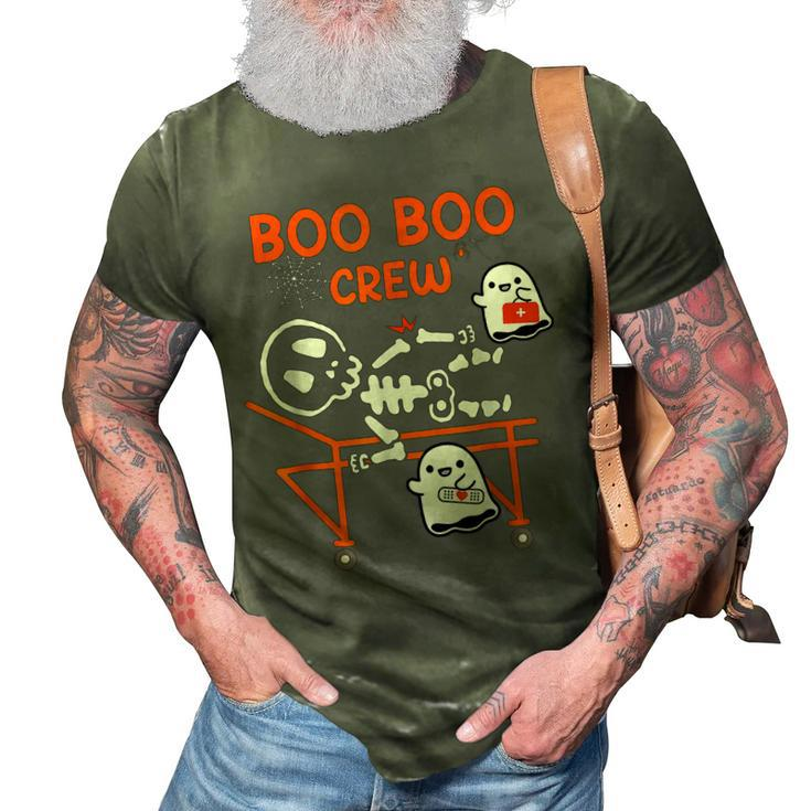 Boo Boo Crew Ghost Doctor Paramedic Emt Nurse Halloween  3D Print Casual Tshirt