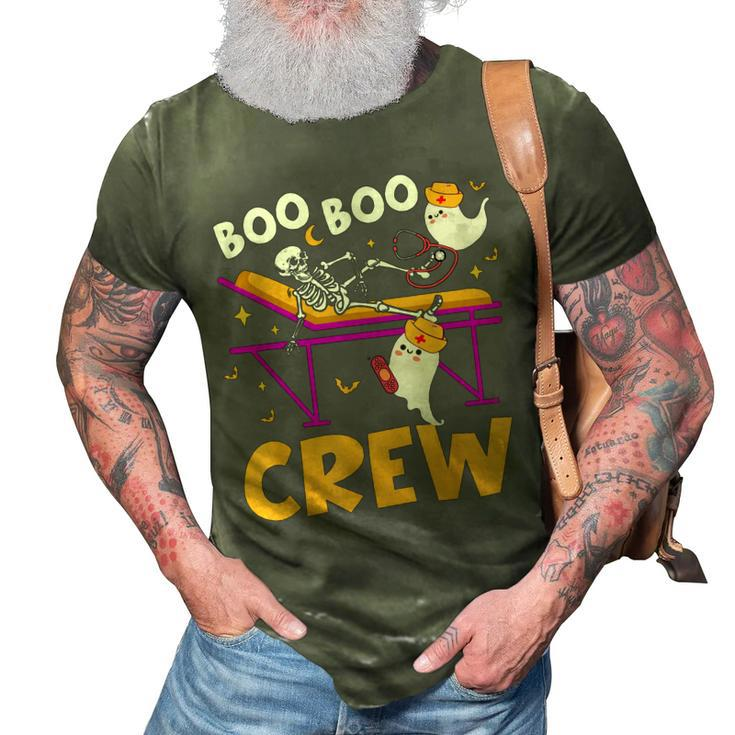 Boo Boo Crew Nurse  Funny Ghost Women Halloween Nurse  3D Print Casual Tshirt