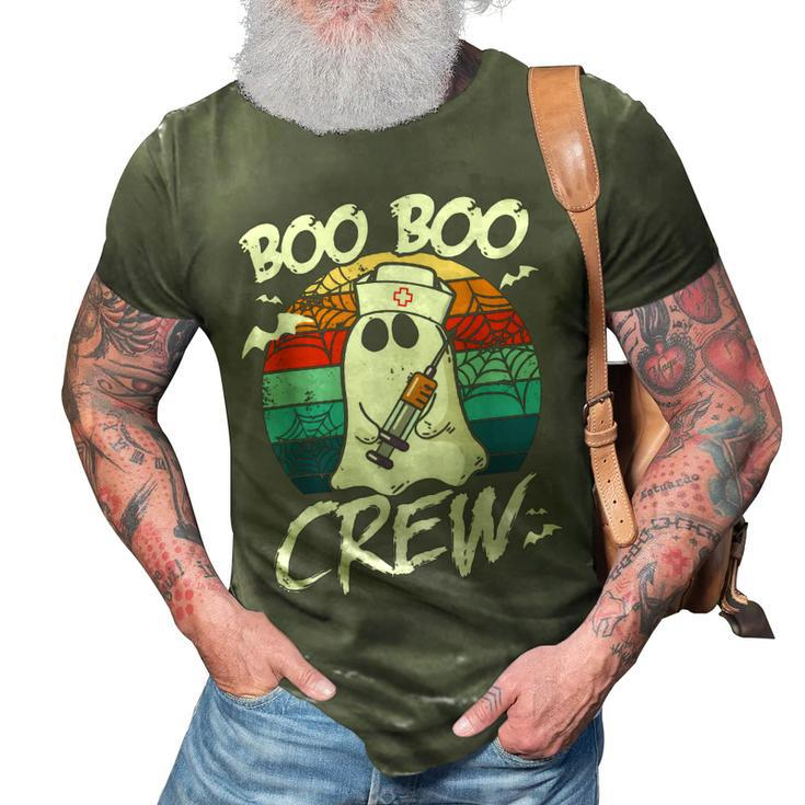 Boo Boo Crew Nurse  Funny Ghost Women Halloween Nurse  V2 3D Print Casual Tshirt