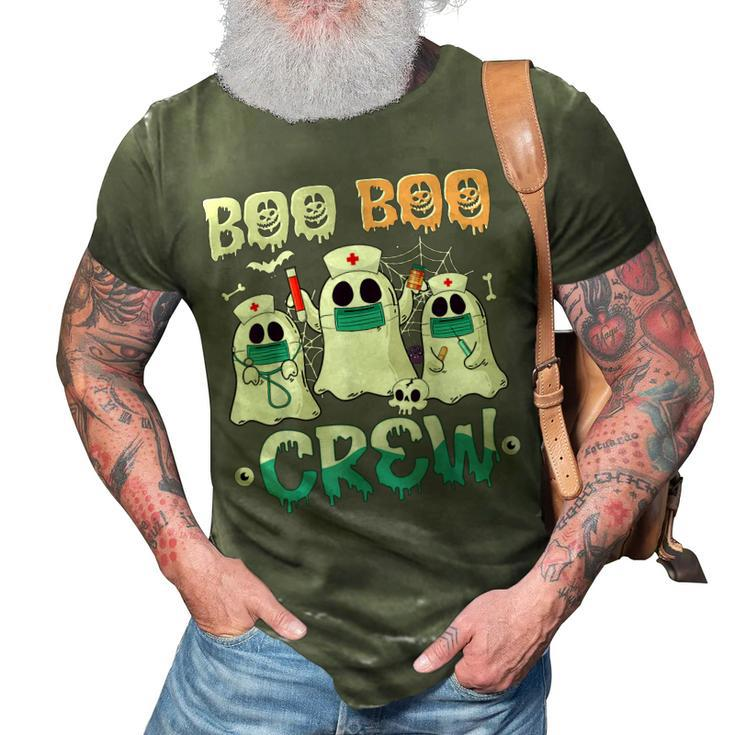 Boo Boo Crew Nurse Halloween Ghost Costume Matching  3D Print Casual Tshirt