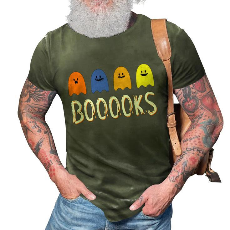 Books Spooky Ghost Funny Halloween Graphic Design Printed Casual Daily Basic V2 3D Print Casual Tshirt - Thegiftio