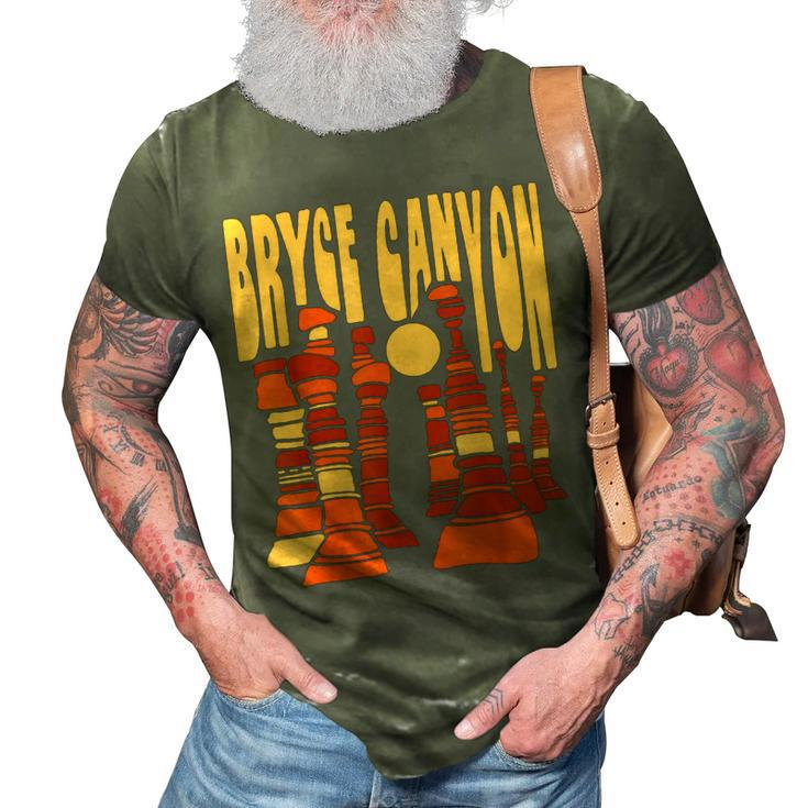Bryce Canyon National Park Vintage Hoo Doo Retro Graphic  3D Print Casual Tshirt