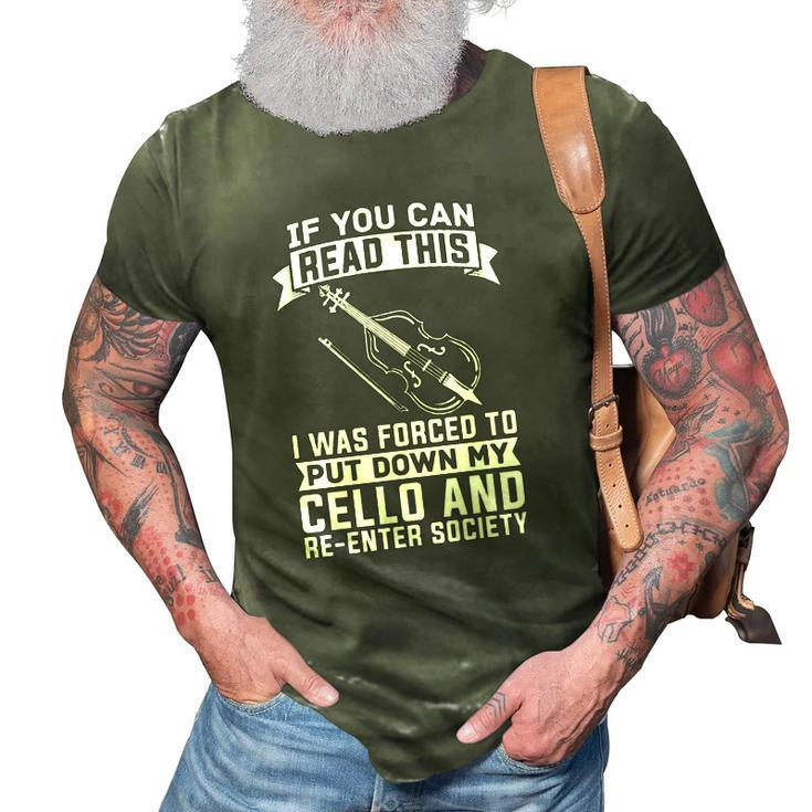 Cello Musician &8211 Orchestra Classical Music Cellist  3D Print Casual Tshirt