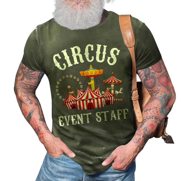 Circus Event Staff Carnival - Birthday Party Themed Vintage  3D Print Casual Tshirt