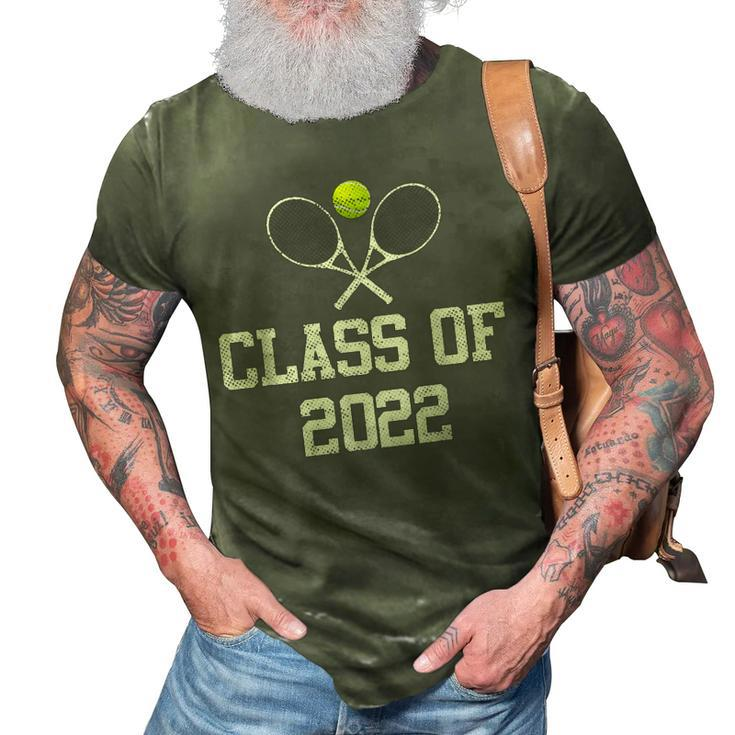 Class Of 2022 Graduation Senior Tennis Player  3D Print Casual Tshirt