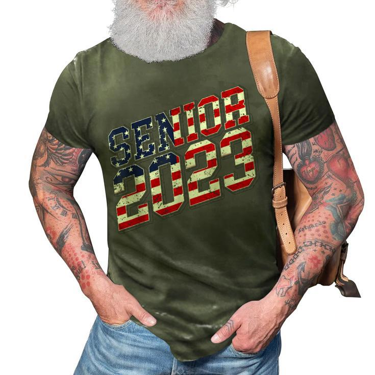 Class Of 2023 Usa Senior 2023 American Flag  3D Print Casual Tshirt