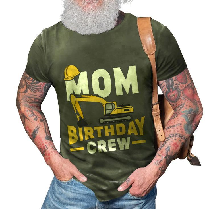 Construction Birthday Party Digger Mom Birthday Crew Gift 3D Print Casual Tshirt
