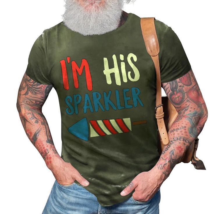 Couples Matching 4Th Of July - Im His Sparkler 3D Print Casual Tshirt