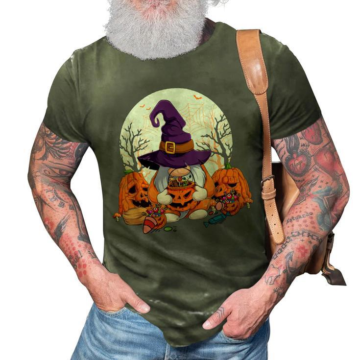 Cute Gnomes Happy Halloween Fall Candy Corn Pumpkin Men Kid  V3 3D Print Casual Tshirt