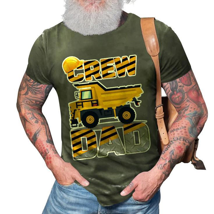 Dad Birthday Crew Construction Party 3D Print Casual Tshirt
