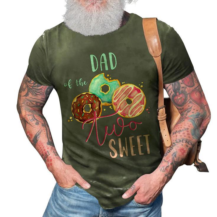 Dad Sweet Two Donut Birthday Party Theme Girl  3D Print Casual Tshirt