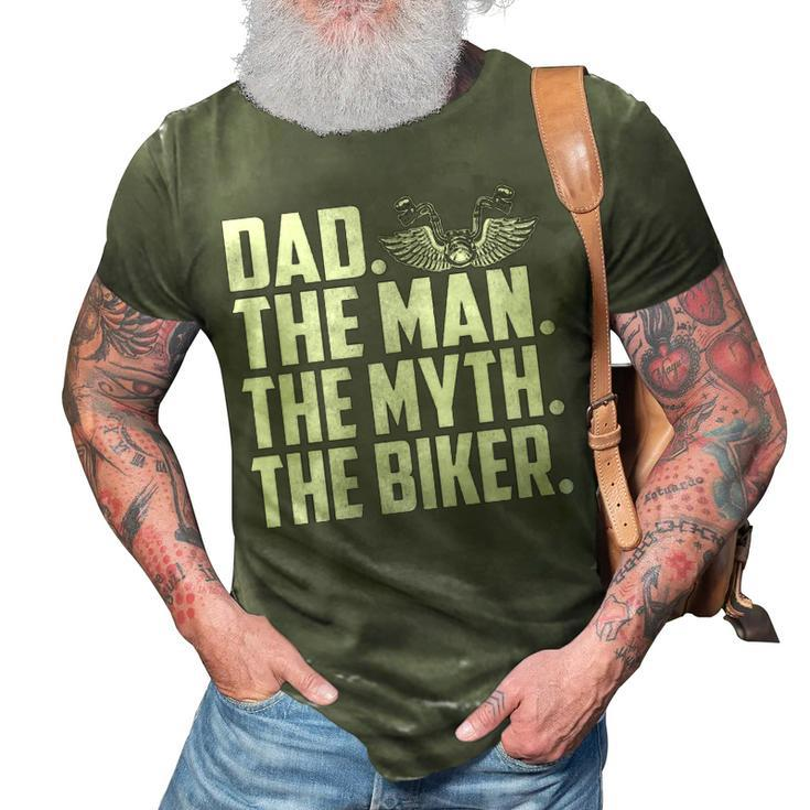 Dad The Biker 3D Print Casual Tshirt
