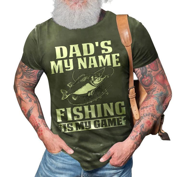 Dads The Name Fishing 3D Print Casual Tshirt