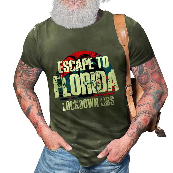 Desantis Escape To Florida Gift V2 3D Print Casual Tshirt