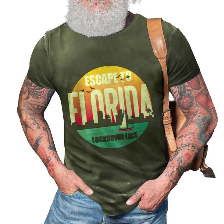 Desantis Escape To Florida Gift V3 3D Print Casual Tshirt