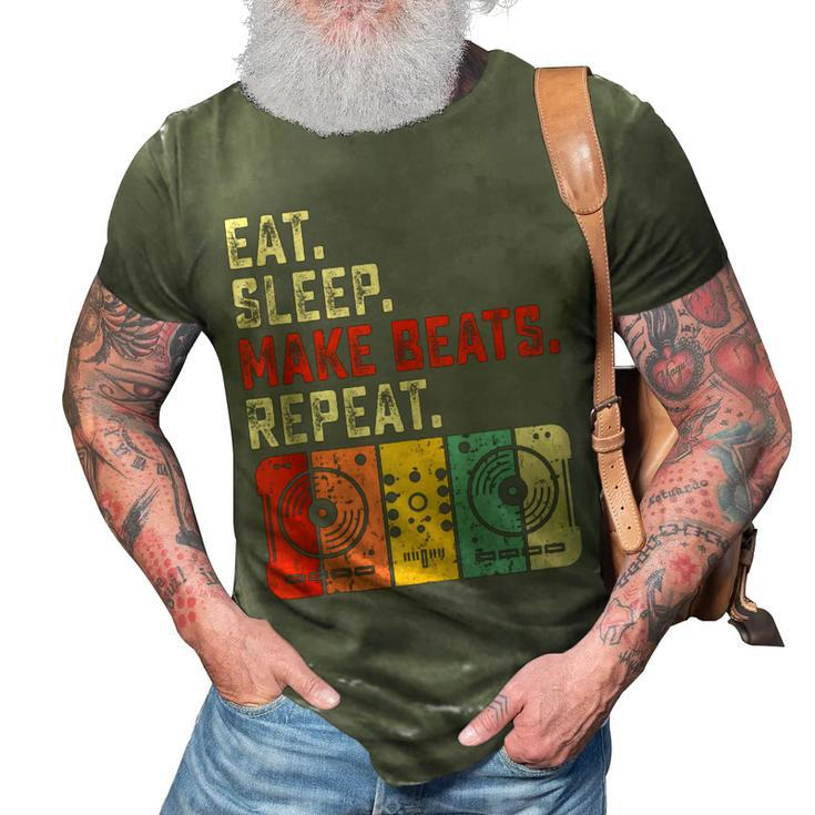 Eat Sleep Make Beats Beat Makers Music Producer Mens Dj Dad  3D Print Casual Tshirt