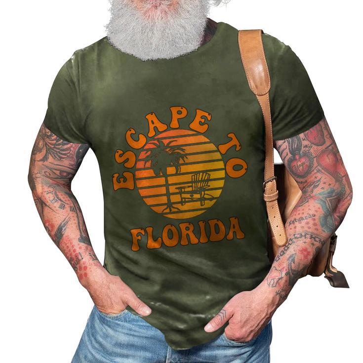 Escape To Florida Desantis Cool Gift 3D Print Casual Tshirt