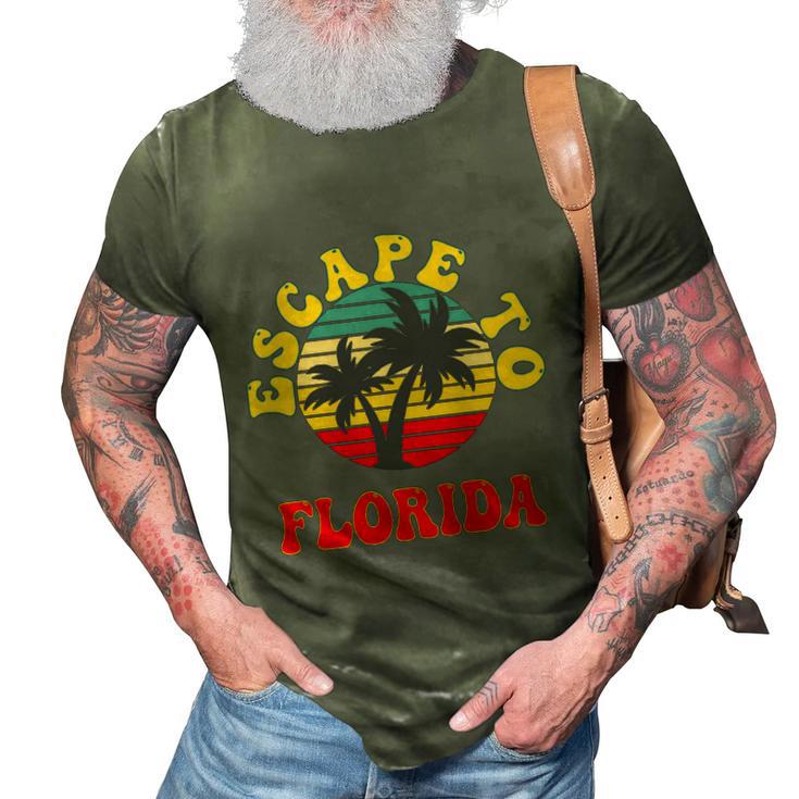 Escape To Florida Desantis Gift 3D Print Casual Tshirt