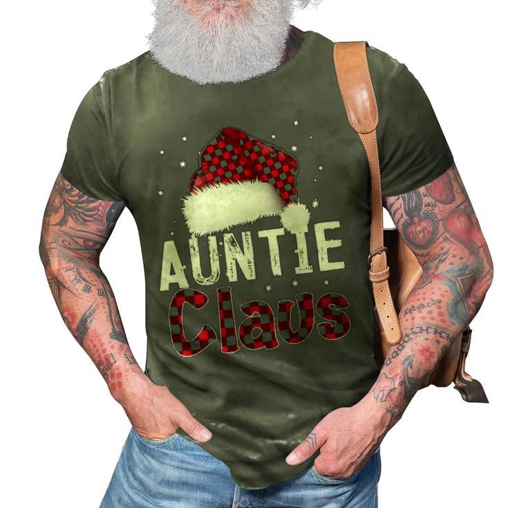 Fun Santa Hat Christmas Costume Family Matching Auntie Claus 3D Print Casual Tshirt