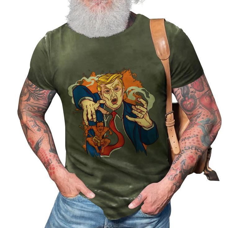 Funny Anti Biden Donald Trump Evil Biden 3D Print Casual Tshirt