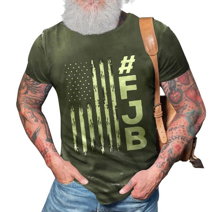 Funny Anti Biden Fjb Pro America Us Distressed Flag F Biden Fjb 3D Print Casual Tshirt