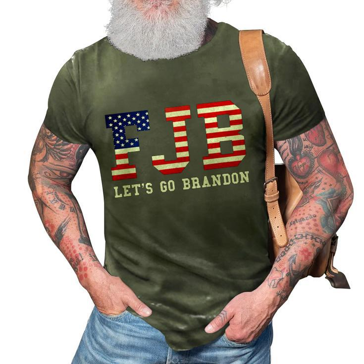 Funny Anti Biden Flag Lets Go Brandon Essential 3D Print Casual Tshirt